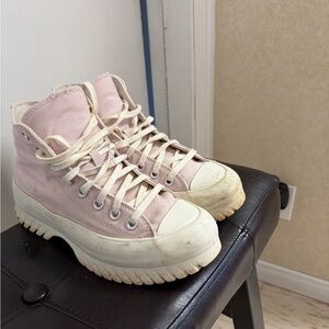 Converse Light Pink High-Top Sneakers